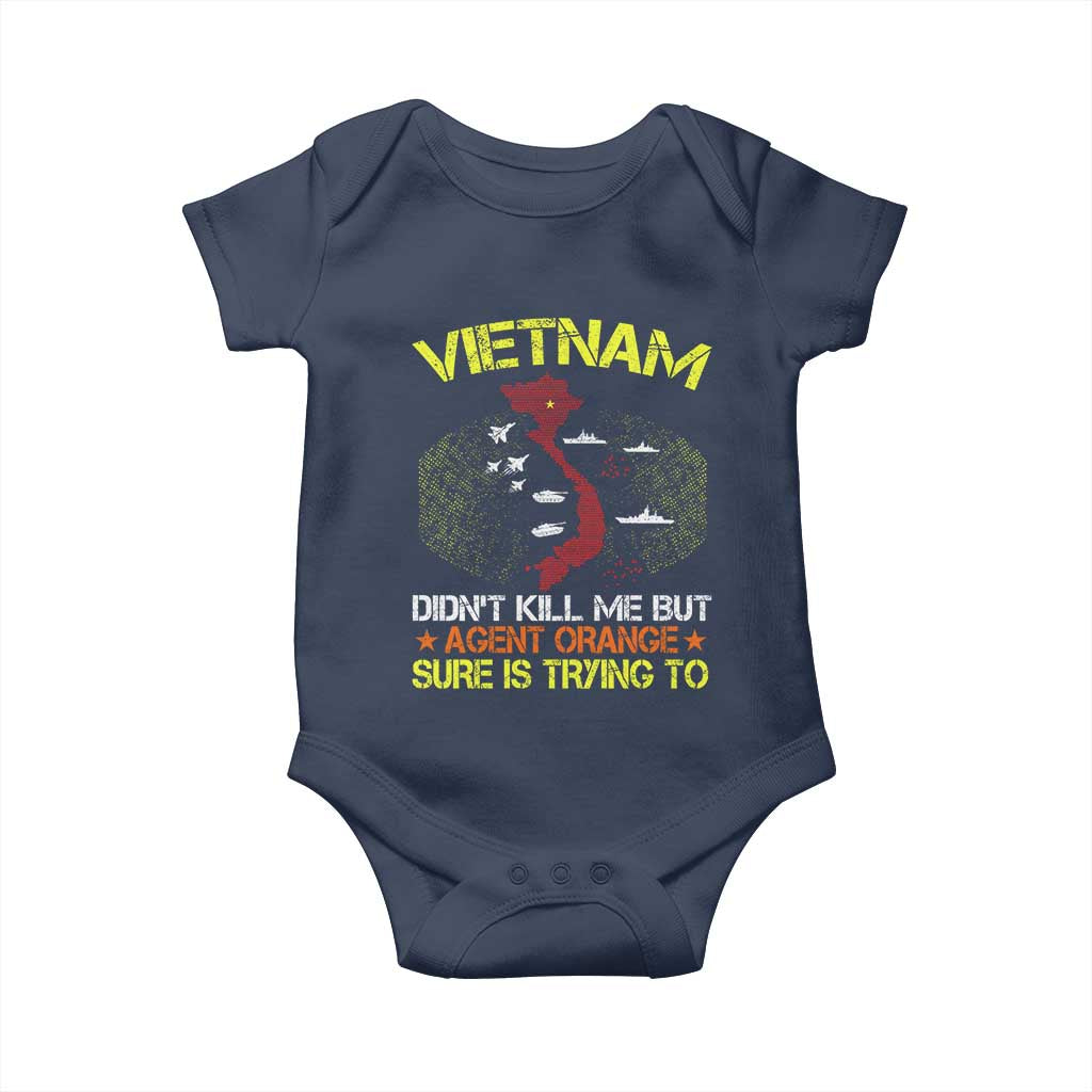 Agent Orange Dioxin Baby Onesie Vietnam Veteran Vet Gifts TS10 Navy Print Your Wear