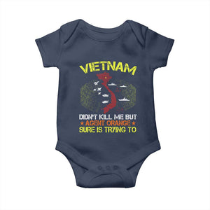 Agent Orange Dioxin Baby Onesie Vietnam Veteran Vet Gifts TS10 Navy Print Your Wear