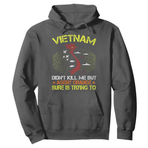 Agent Orange Dioxin Hoodie Vietnam Veteran Vet Gifts TS10 Dark Heather Print Your Wear