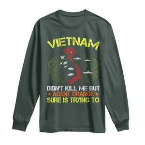 Agent Orange Dioxin Long Sleeve Shirt Vietnam Veteran Vet Gifts TS10 Dark Forest Green Print Your Wear