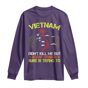 Agent Orange Dioxin Long Sleeve Shirt Vietnam Veteran Vet Gifts TS10 Purple Print Your Wear