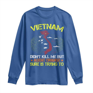 Agent Orange Dioxin Long Sleeve Shirt Vietnam Veteran Vet Gifts TS10 Royal Blue Print Your Wear