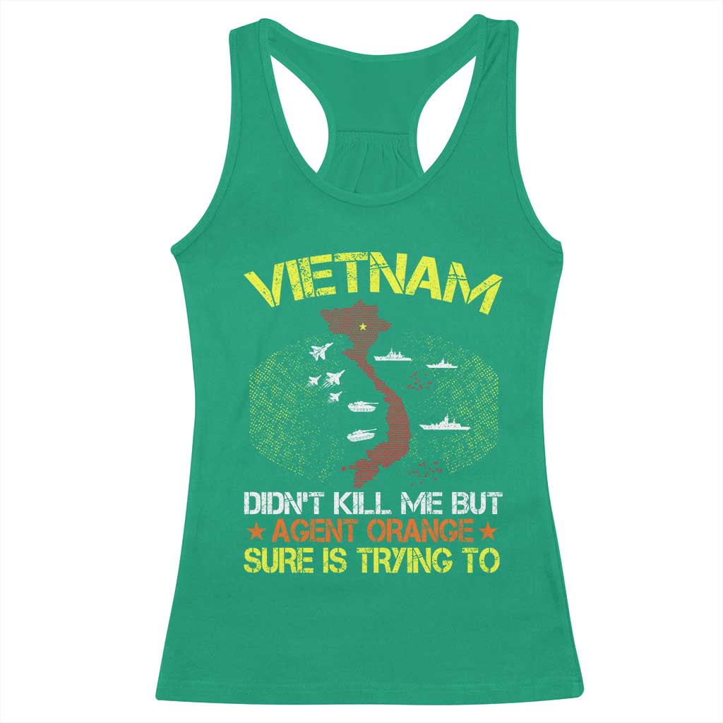 Agent Orange Dioxin Racerback Tank Top Vietnam Veteran Vet Gifts TS10 Irish Green Print Your Wear