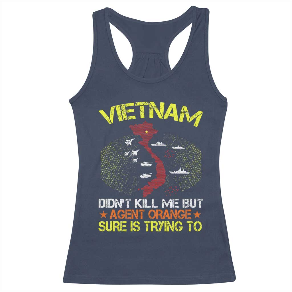 Agent Orange Dioxin Racerback Tank Top Vietnam Veteran Vet Gifts TS10 Navy Print Your Wear