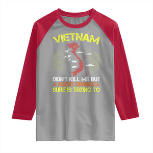 Agent Orange Dioxin Raglan Shirt Vietnam Veteran Vet Gifts TS10 Sport Gray Red Print Your Wear