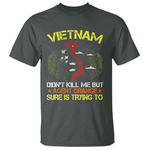 Agent Orange Dioxin T Shirt Vietnam Veteran Vet Gifts TS10 Dark Heather Print Your Wear