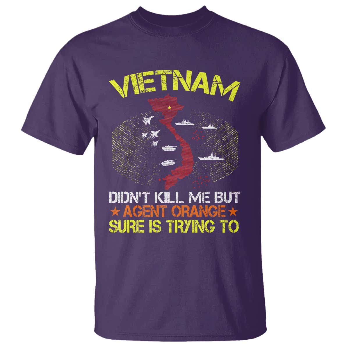 Agent Orange Dioxin T Shirt Vietnam Veteran Vet Gifts TS10 Purple Print Your Wear