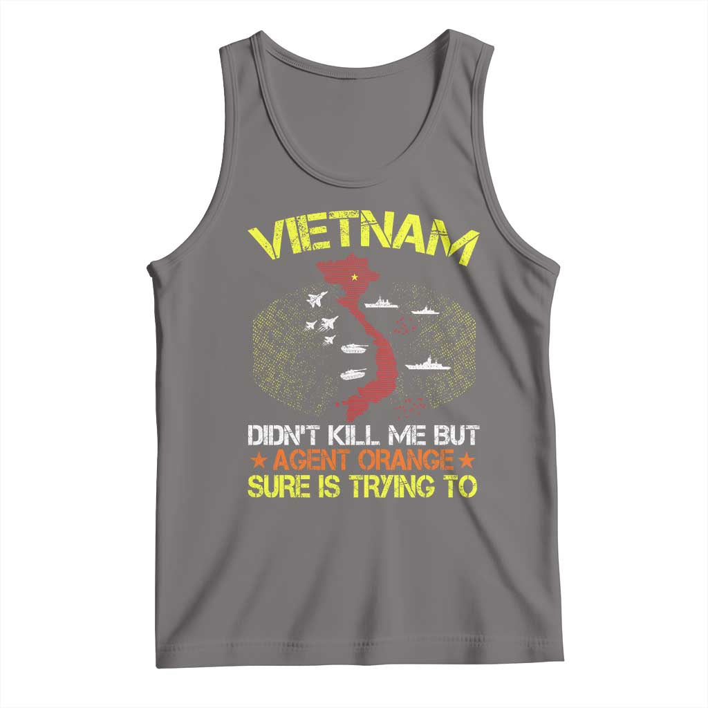 Agent Orange Dioxin Tank Top Vietnam Veteran Vet Gifts TS10 Deep Heather Print Your Wear