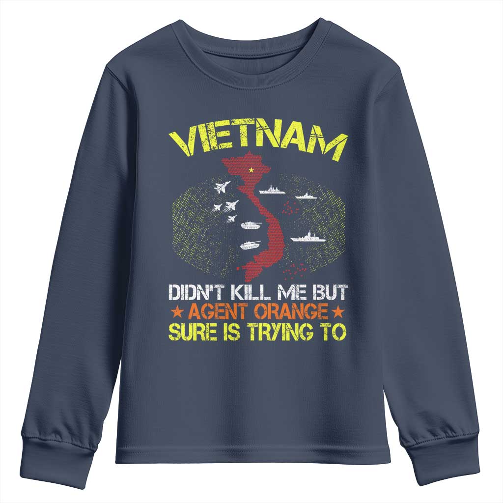 Agent Orange Dioxin Youth Sweatshirt Vietnam Veteran Vet Gifts TS10 Navy Print Your Wear