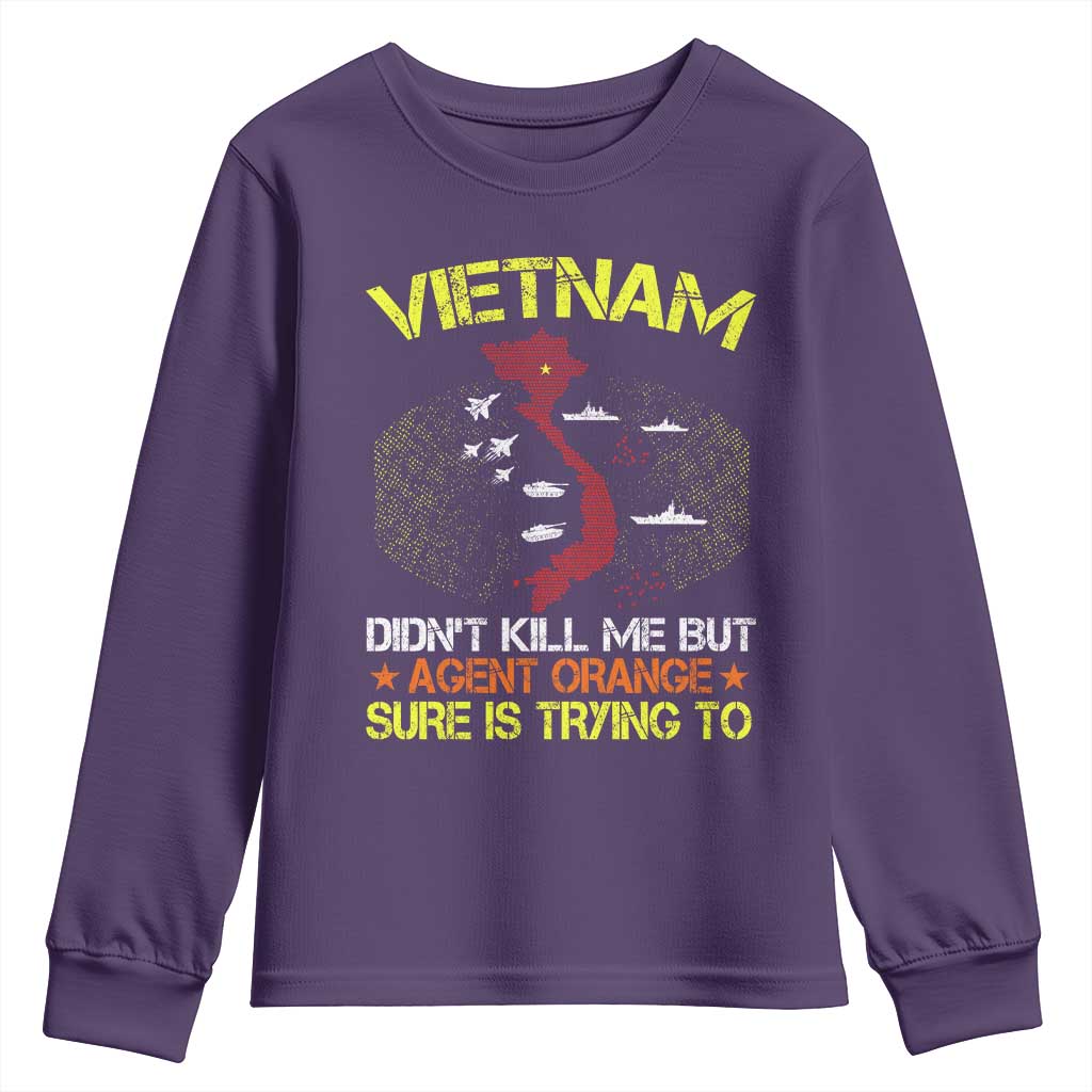Agent Orange Dioxin Youth Sweatshirt Vietnam Veteran Vet Gifts TS10 Purple Print Your Wear