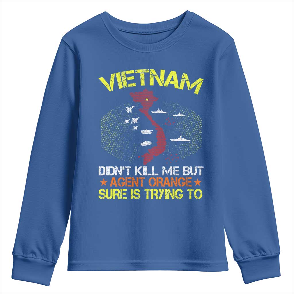 Agent Orange Dioxin Youth Sweatshirt Vietnam Veteran Vet Gifts TS10 Royal Blue Print Your Wear