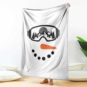 Ski Snowboard Snowman Face Throw Blanket Goggles Skiing Snow Ski Lover Skier TS10 Print Your Wear