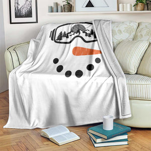 Ski Snowboard Snowman Face Throw Blanket Goggles Skiing Snow Ski Lover Skier TS10 Print Your Wear