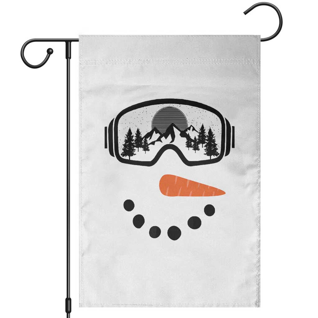 Ski Snowboard Snowman Face Garden Flag Goggles Skiing Snow Ski Lover Skier TS10 White Print Your Wear