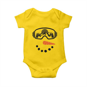 Ski Snowboard Snowman Face Baby Onesie Goggles Skiing Snow Ski Lover Skier TS10 Daisy Print Your Wear
