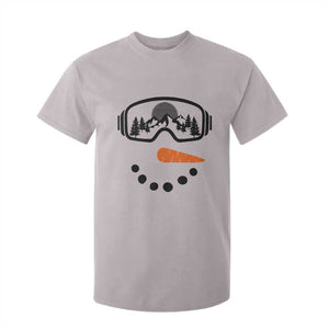 Ski Snowboard Snowman Face T Shirt For Kid Goggles Skiing Snow Ski Lover Skier TS10 Ice Gray Print Your Wear