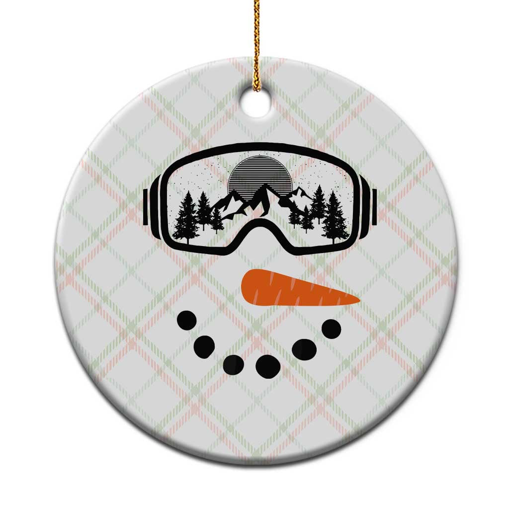 Ski Snowboard Snowman Face Ceramic Ornament Goggles Skiing Snow Ski Lover Skier TS10 1pc Christmas Plaid Print Your Wear