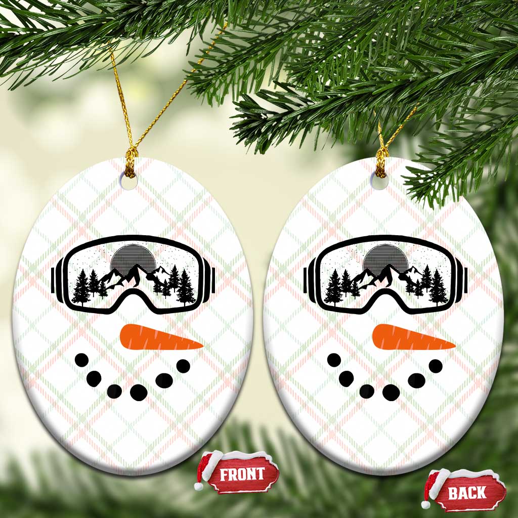 Ski Snowboard Snowman Face Ceramic Ornament Goggles Skiing Snow Ski Lover Skier TS10 Print Your Wear
