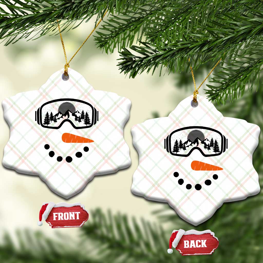 Ski Snowboard Snowman Face Ceramic Ornament Goggles Skiing Snow Ski Lover Skier TS10 Print Your Wear