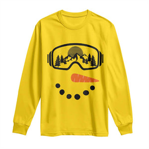 Ski Snowboard Snowman Face Long Sleeve Shirt Goggles Skiing Snow Ski Lover Skier TS10 Daisy Print Your Wear
