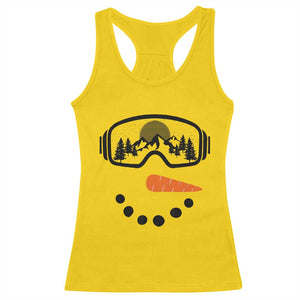 Ski Snowboard Snowman Face Racerback Tank Top Goggles Skiing Snow Ski Lover Skier TS10 Daisy Print Your Wear