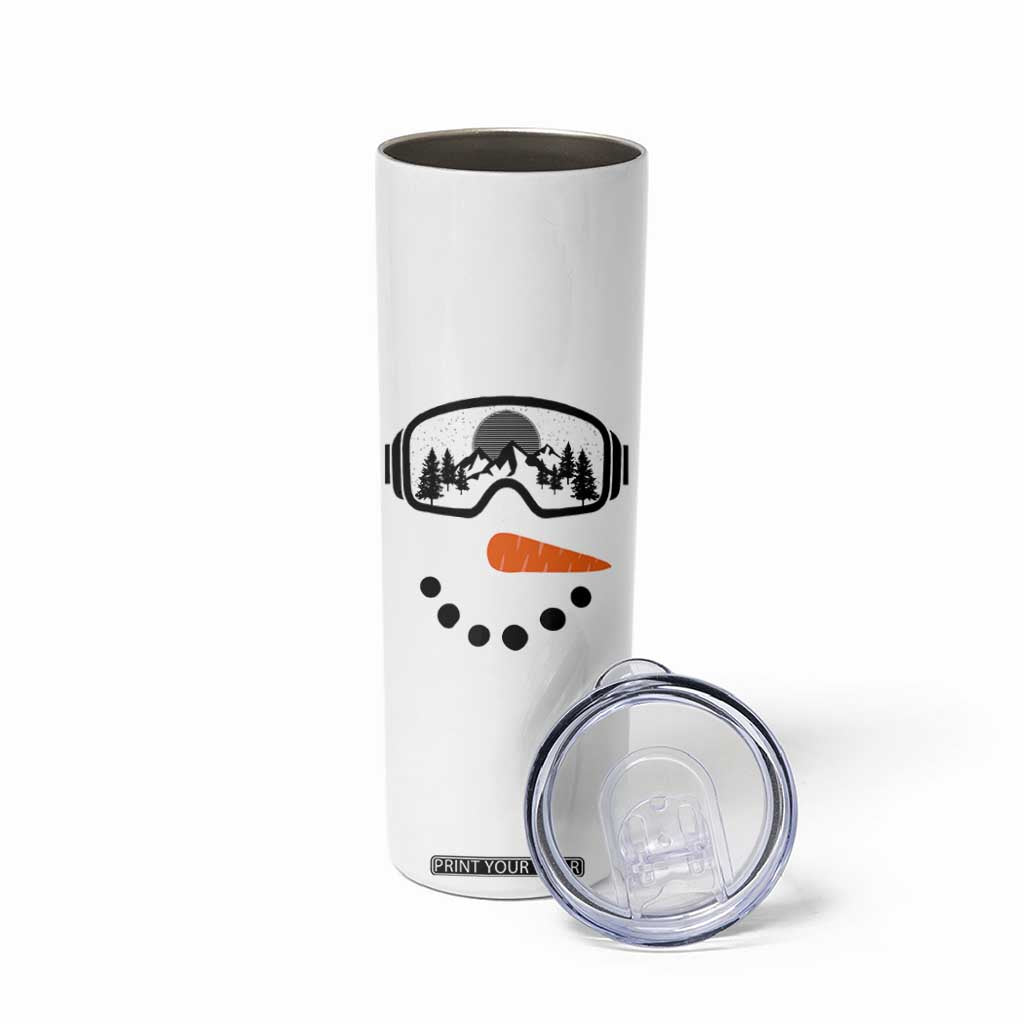 Ski Snowboard Snowman Face Skinny Tumbler Goggles Skiing Snow Ski Lover Skier TS10 Print Your Wear