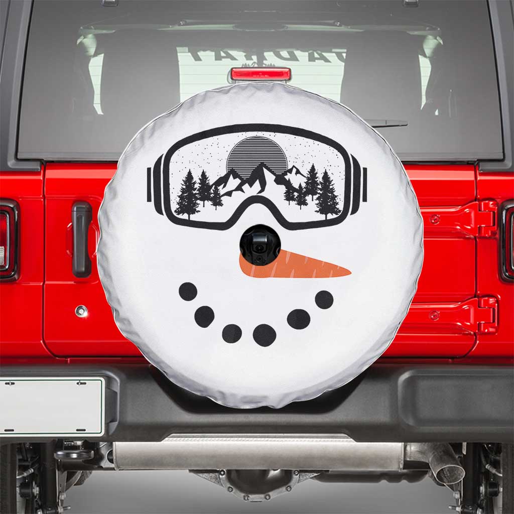 Ski Snowboard Snowman Face Spare Tire Cover Goggles Skiing Snow Ski Lover Skier TS10 White Print Your Wear