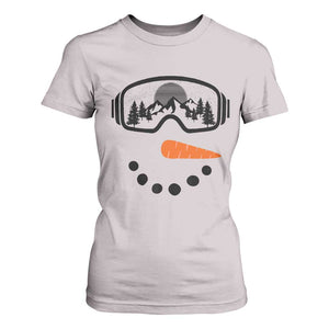 Ski Snowboard Snowman Face T Shirt For Women Goggles Skiing Snow Ski Lover Skier TS10 Ice Gray Print Your Wear
