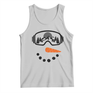 Ski Snowboard Snowman Face Tank Top Goggles Skiing Snow Ski Lover Skier TS10 Ash Print Your Wear