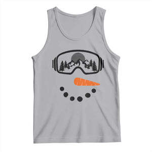 Ski Snowboard Snowman Face Tank Top Goggles Skiing Snow Ski Lover Skier TS10 Athletic Heather Print Your Wear