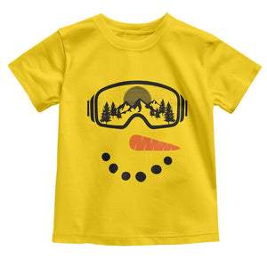 Ski Snowboard Snowman Face Toddler T Shirt Goggles Skiing Snow Ski Lover Skier TS10 Daisy Print Your Wear