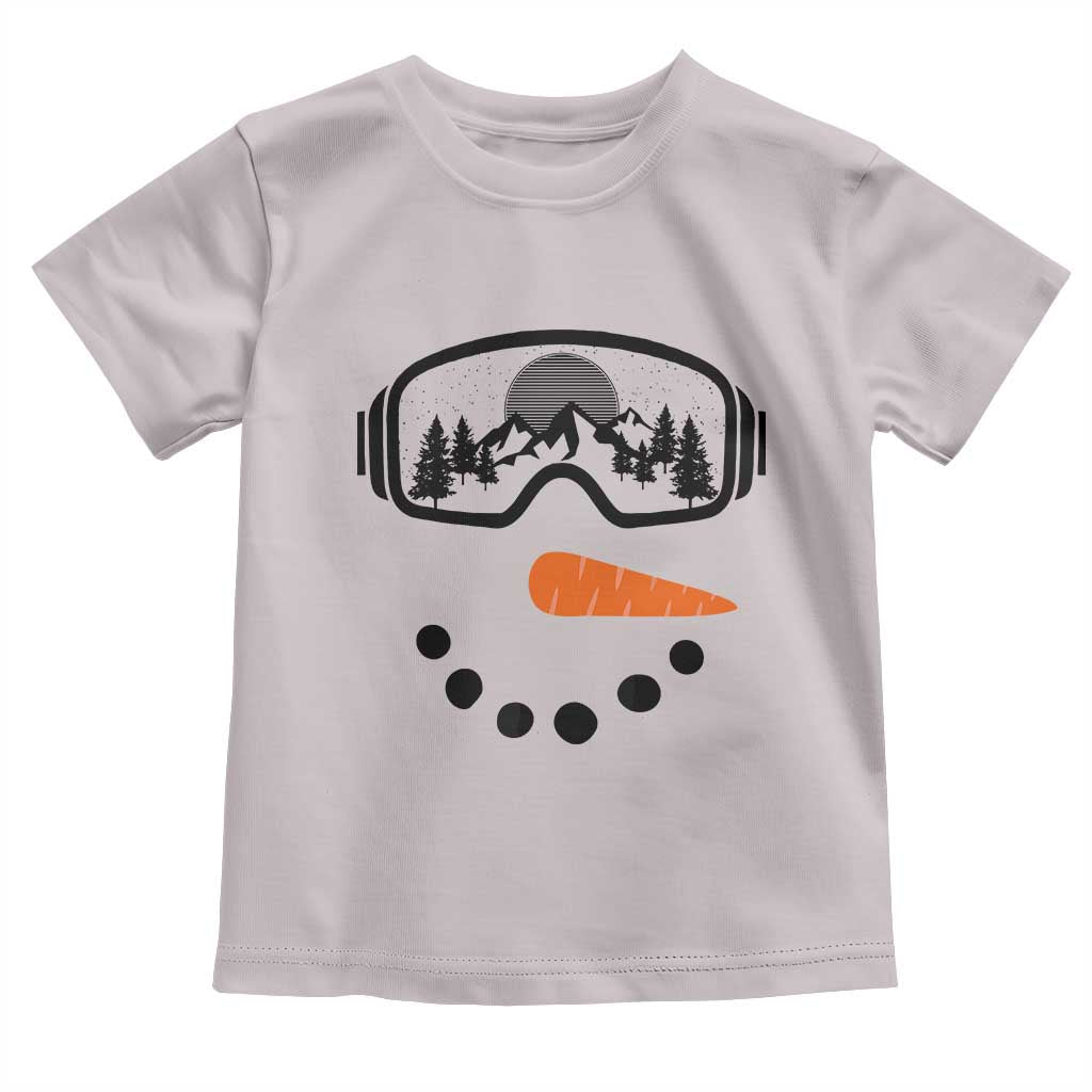 Ski Snowboard Snowman Face Toddler T Shirt Goggles Skiing Snow Ski Lover Skier TS10 Ice Gray Print Your Wear
