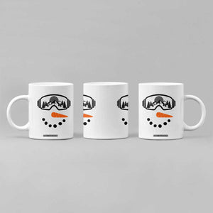 Ski Snowboard Snowman Face Coffee Mug Goggles Skiing Snow Ski Lover Skier TS10 Print Your Wear