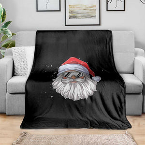 Skiing Santa Face Christmas Throw Blanket Retro Ski Goggles Winter Sports Skiing Gift Snowboard TS10 Print Your Wear