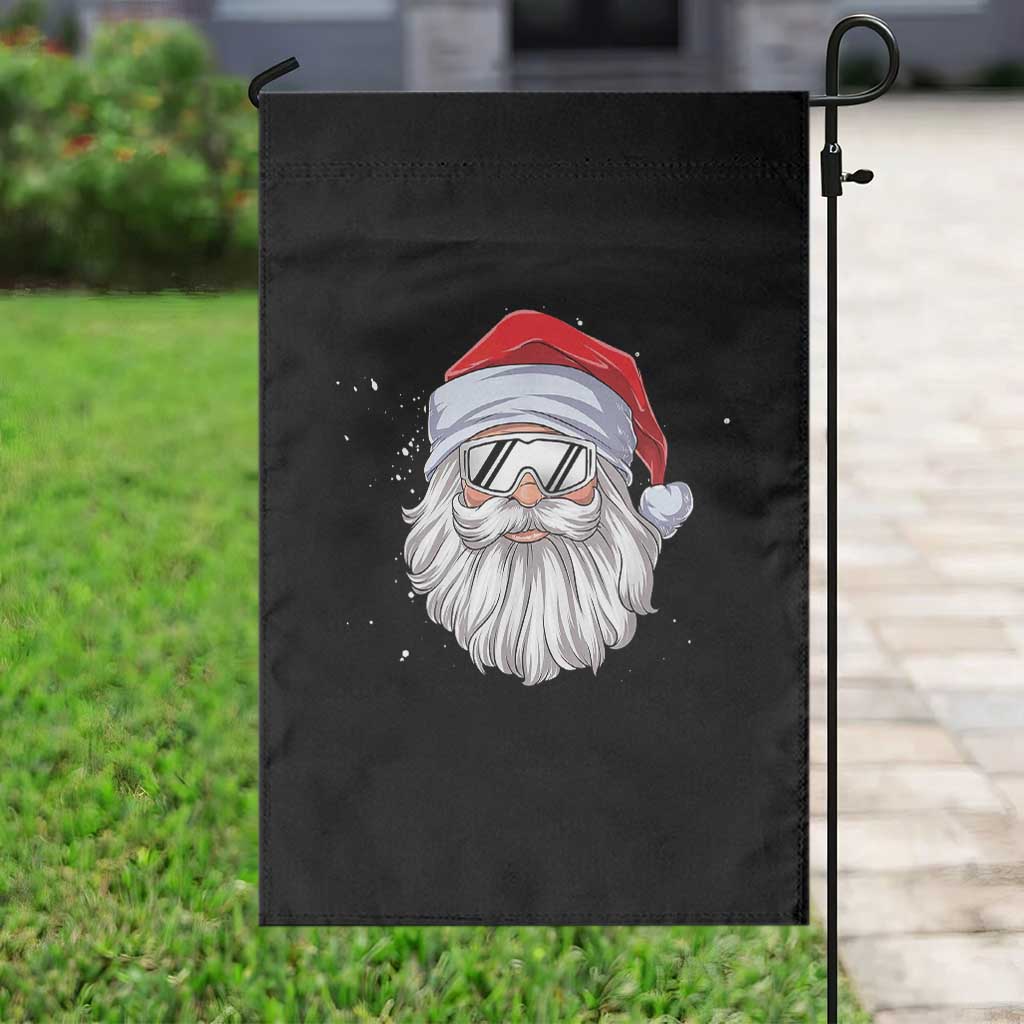 Skiing Santa Face Christmas Garden Flag Retro Ski Goggles Winter Sports Skiing Gift Snowboard TS10 Print Your Wear