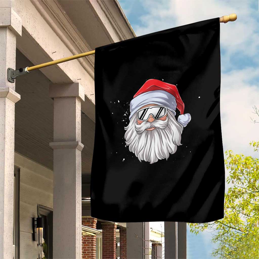 Skiing Santa Face Christmas Garden Flag Retro Ski Goggles Winter Sports Skiing Gift Snowboard TS10 Print Your Wear