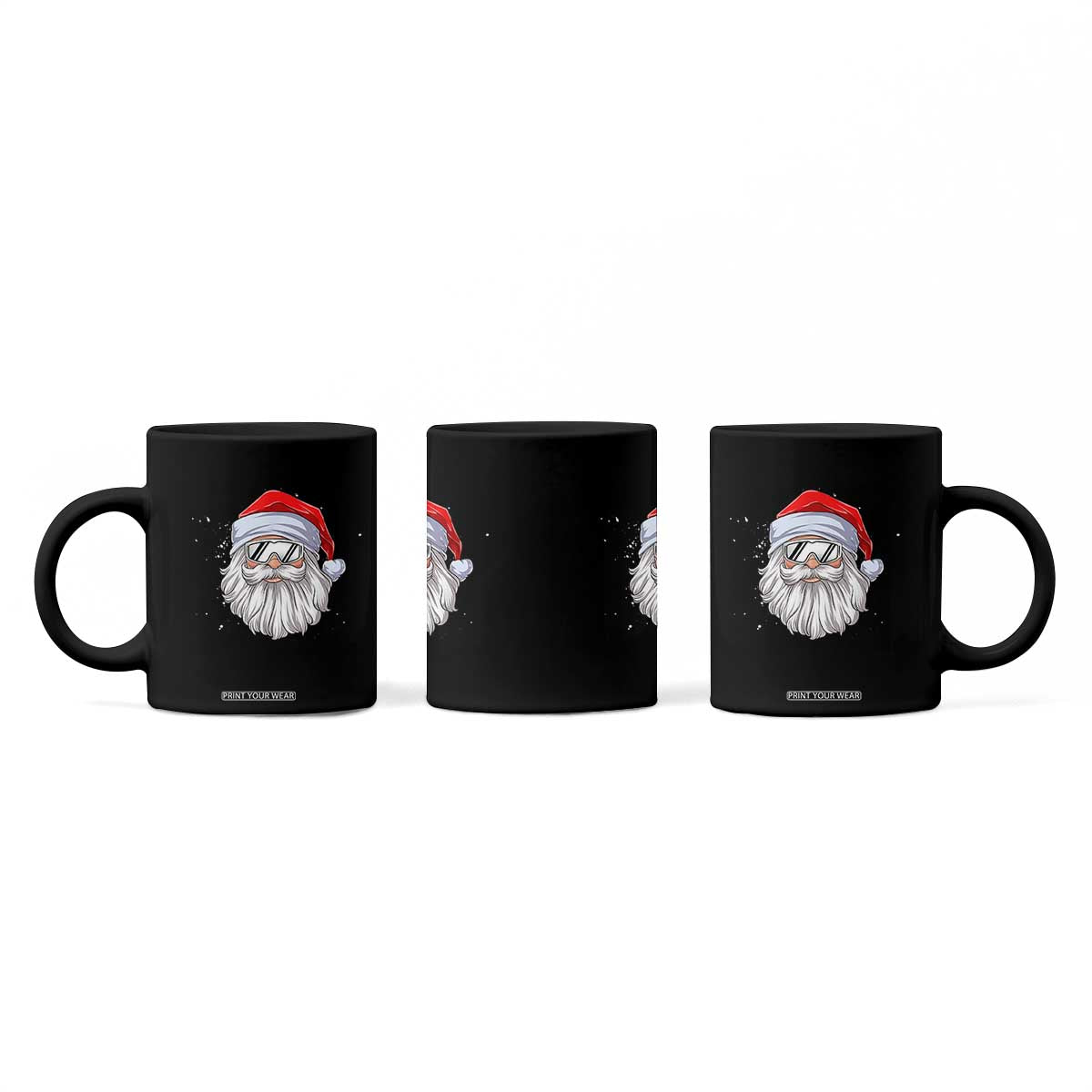 Skiing Santa Face Christmas Coffee Mug Retro Ski Goggles Winter Sports Skiing Gift Snowboard TS10 Print Your Wear
