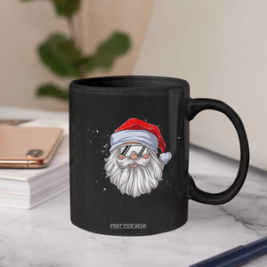 Skiing Santa Face Christmas Coffee Mug Retro Ski Goggles Winter Sports Skiing Gift Snowboard TS10 Print Your Wear