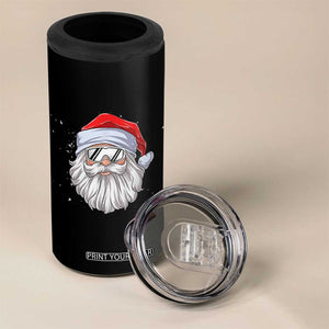 Skiing Santa Face Christmas 4 in 1 Can Cooler Tumbler Retro Ski Goggles Winter Sports Skiing Gift Snowboard TS10 Print Your Wear
