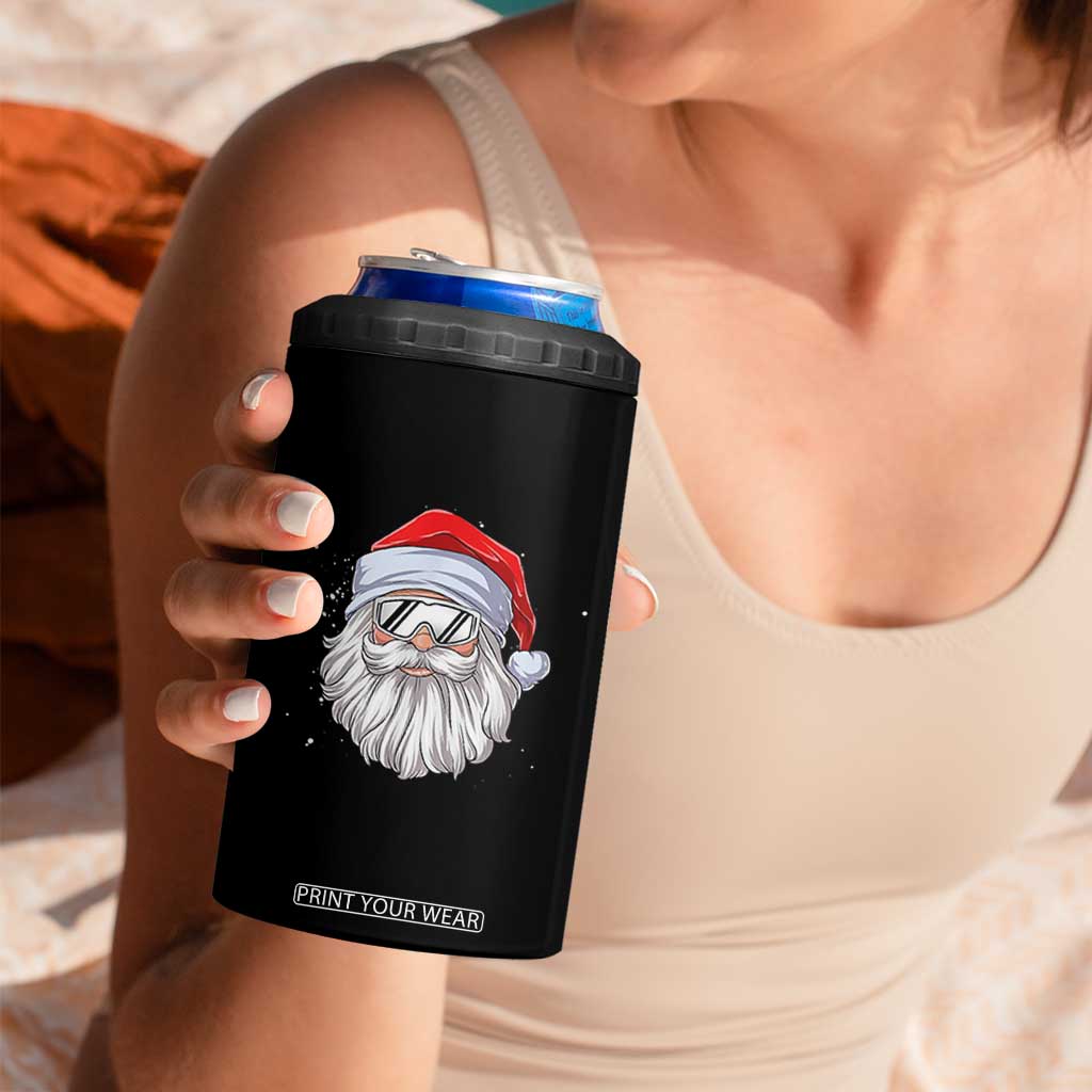 Skiing Santa Face Christmas 4 in 1 Can Cooler Tumbler Retro Ski Goggles Winter Sports Skiing Gift Snowboard TS10 Print Your Wear