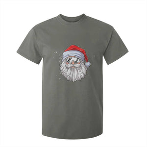 Skiing Santa Face Christmas T Shirt For Kid Retro Ski Goggles Winter Sports Skiing Gift Snowboard TS10 Military Green Print Your Wear