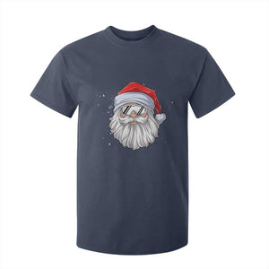Skiing Santa Face Christmas T Shirt For Kid Retro Ski Goggles Winter Sports Skiing Gift Snowboard TS10 Navy Print Your Wear
