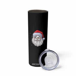 Skiing Santa Face Christmas Skinny Tumbler Retro Ski Goggles Winter Sports Skiing Gift Snowboard TS10 Print Your Wear