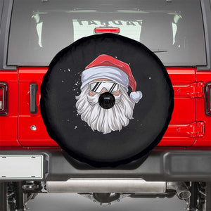 Skiing Santa Face Christmas Spare Tire Cover Retro Ski Goggles Winter Sports Skiing Gift Snowboard TS10 Black Print Your Wear