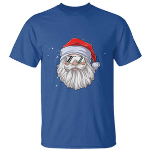 Skiing Santa Face Christmas T Shirt Retro Ski Goggles Winter Sports Skiing Gift Snowboard TS10 Royal Blue Print Your Wear