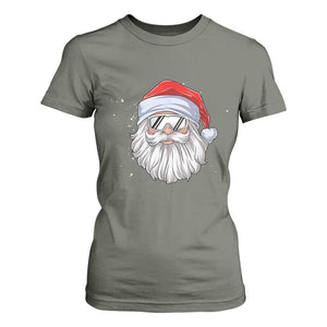 Skiing Santa Face Christmas T Shirt For Women Retro Ski Goggles Winter Sports Skiing Gift Snowboard TS10 Military Green Print Your Wear