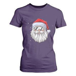 Skiing Santa Face Christmas T Shirt For Women Retro Ski Goggles Winter Sports Skiing Gift Snowboard TS10 Purple Print Your Wear