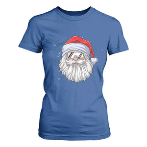 Skiing Santa Face Christmas T Shirt For Women Retro Ski Goggles Winter Sports Skiing Gift Snowboard TS10 Royal Blue Print Your Wear