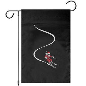 Skiing Santa Christmas Garden Flag Retro Funny Ski Trip Freeride Freeski Winter Sports Skiers TS10 Black Print Your Wear