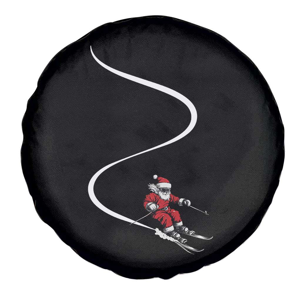 Skiing Santa Christmas Spare Tire Cover Retro Funny Ski Trip Freeride Freeski Winter Sports Skiers TS10 Print Your Wear